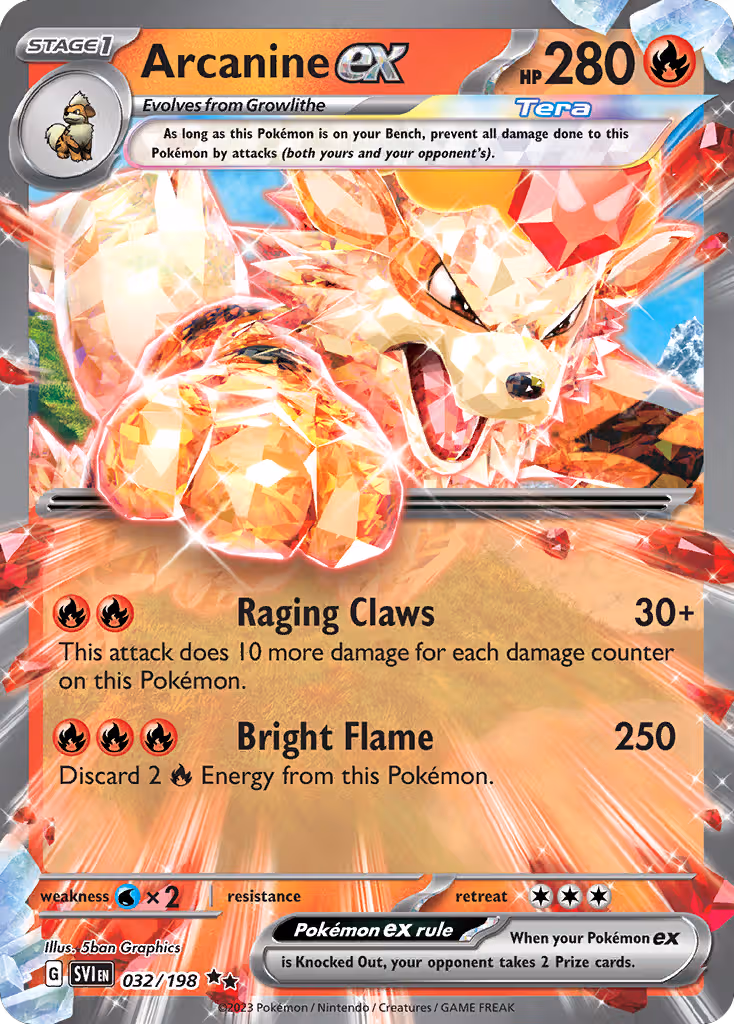 Arcanine ex 32/198 Pokemon card