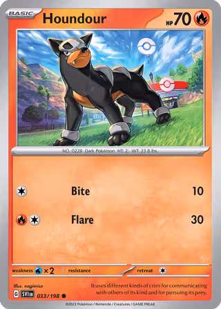 Houndour 33/198 Pokemon card
