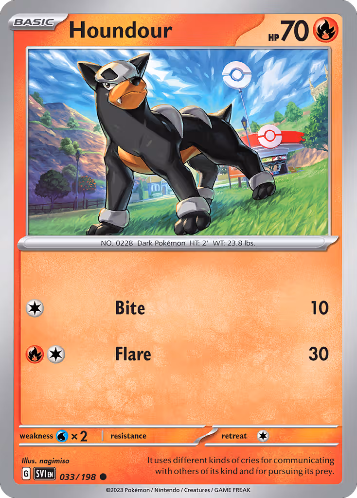 Houndour 33/198 Pokemon card