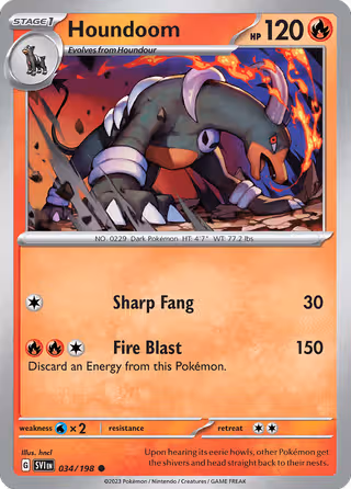 Houndoom 34/198 Pokemon card