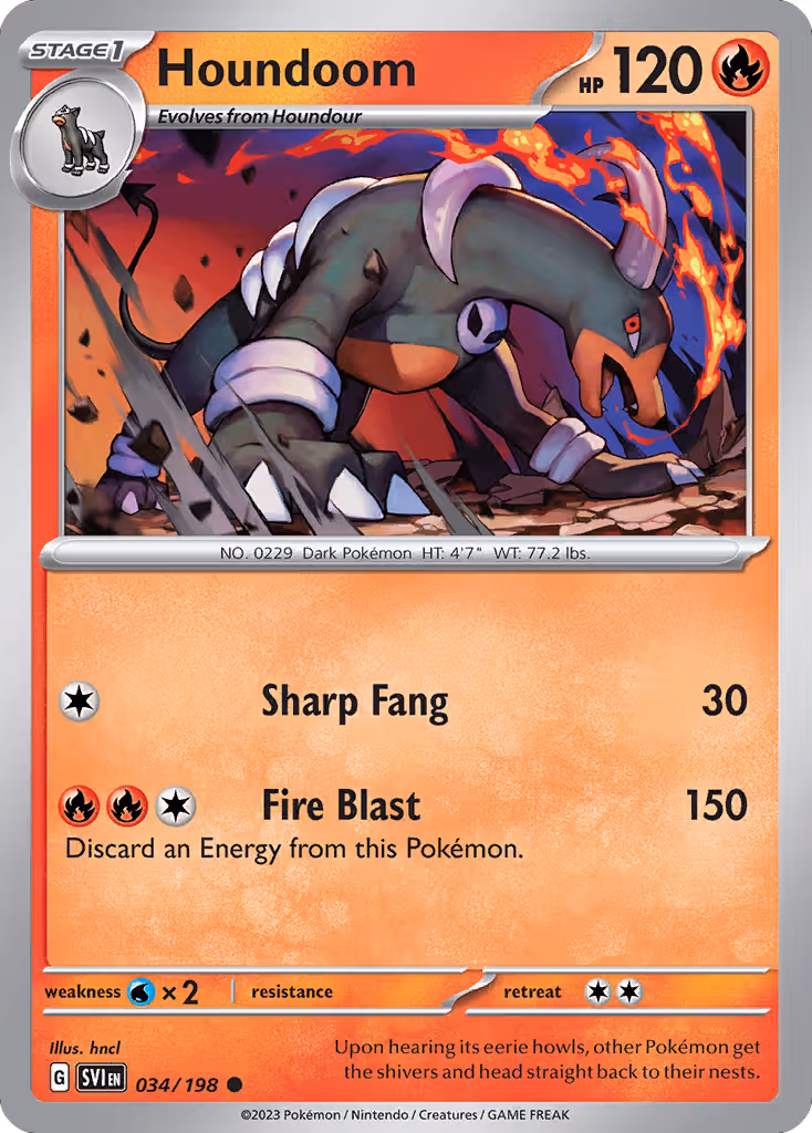 Houndoom 34/198 Pokemon card