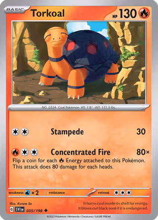 Torkoal 35/198 Pokemon card