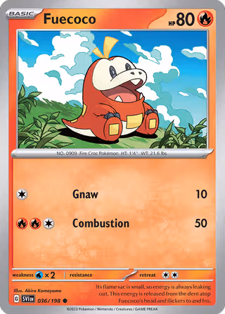 Fuecoco 36/198 Pokemon card