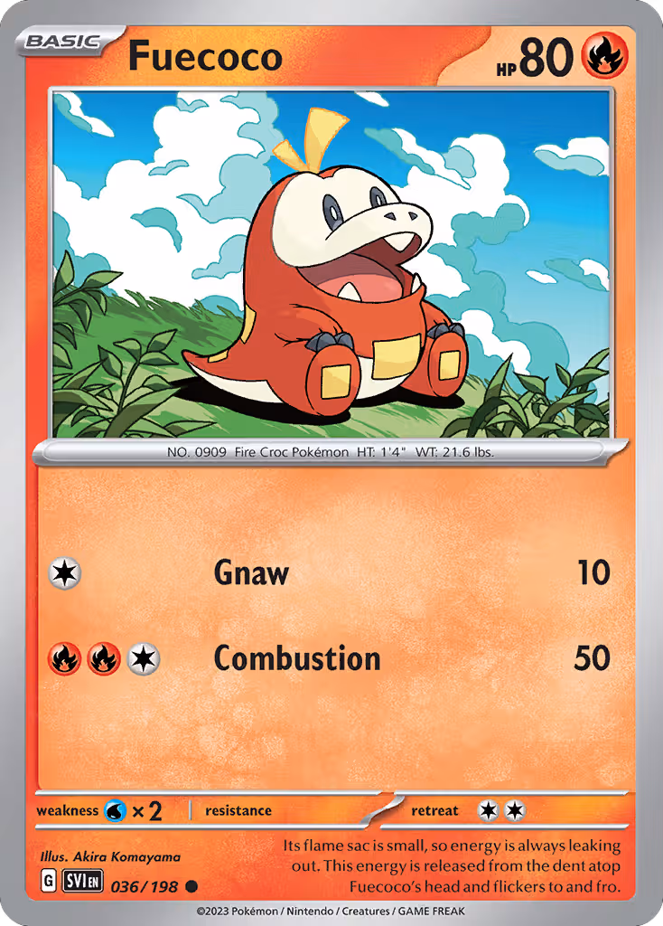 Fuecoco 36/198 Pokemon card