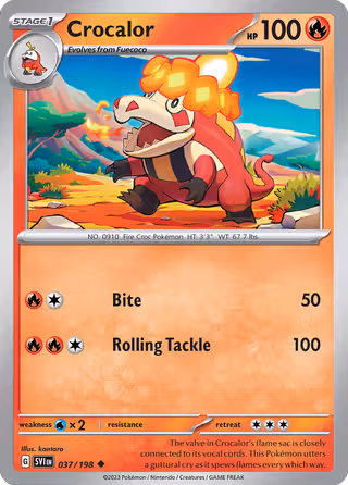 Crocalor 37/198 Pokemon card