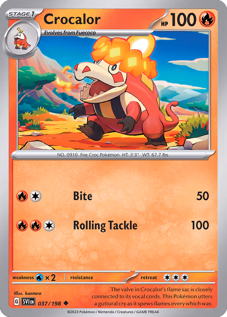 Crocalor 37/198 Pokemon card