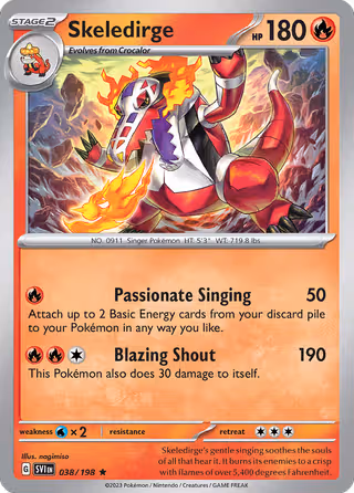 Skeledirge 38/198 Pokemon card