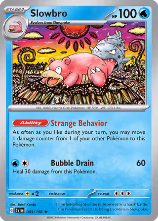 Slowbro 43/198 Pokemon card