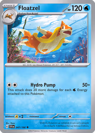 Floatzel 47/198 Pokemon card