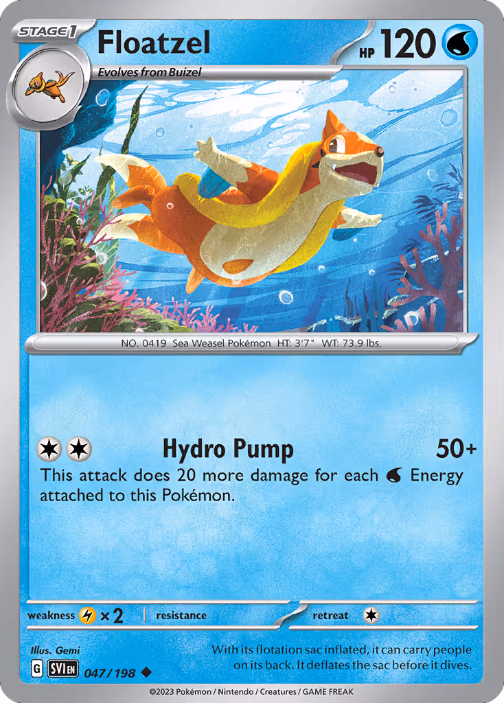 Floatzel 47/198 Pokemon card