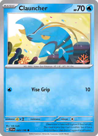 Clauncher 49/198 Pokemon card