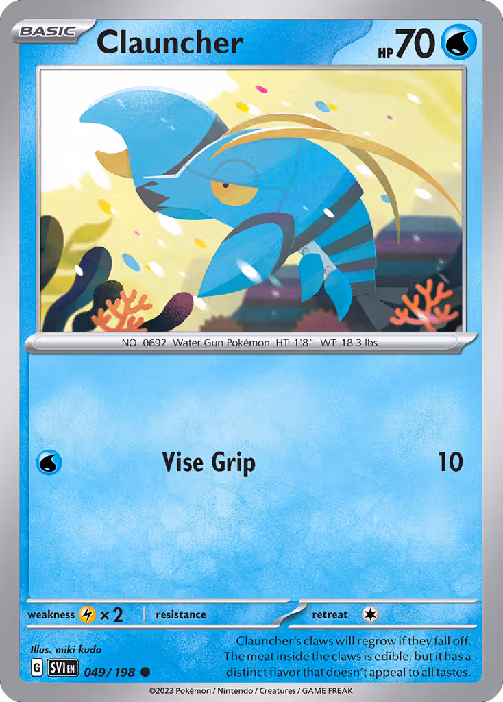 Clauncher 49/198 Pokemon card
