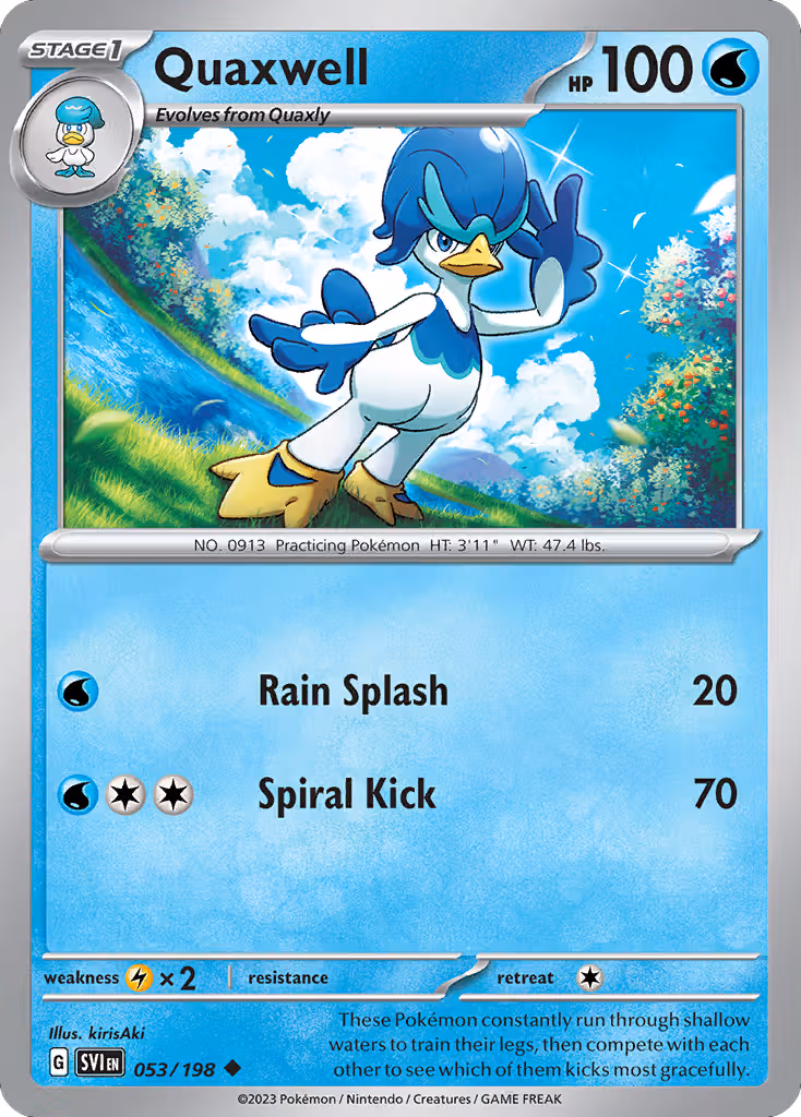 Quaxwell 53/198 Pokemon card