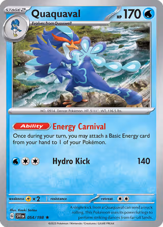 Quaquaval 54/198 Pokemon card