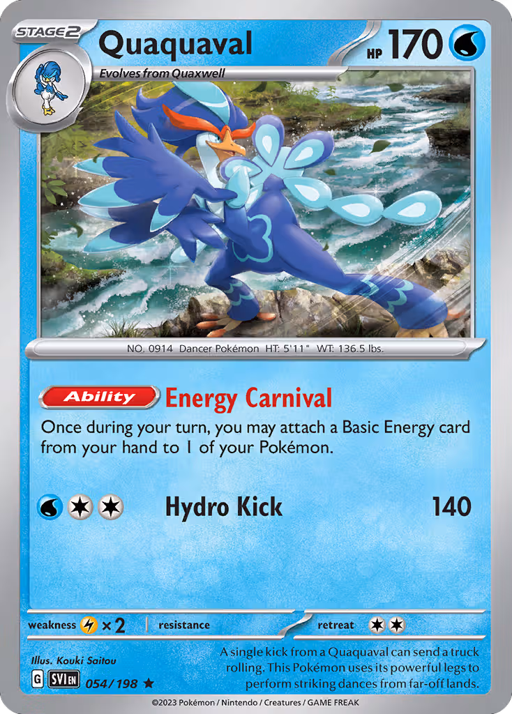 Quaquaval 54/198 Pokemon card