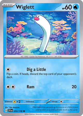 Wiglett 56/198 Pokemon card
