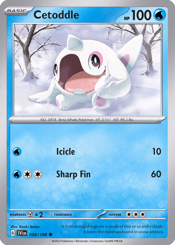 Cetoddle 59/198 Pokemon card