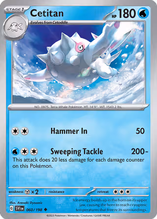 Cetitan 60/198 Pokemon card