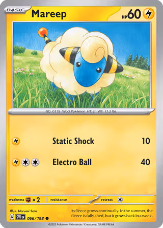 Mareep 66/198 Pokemon card
