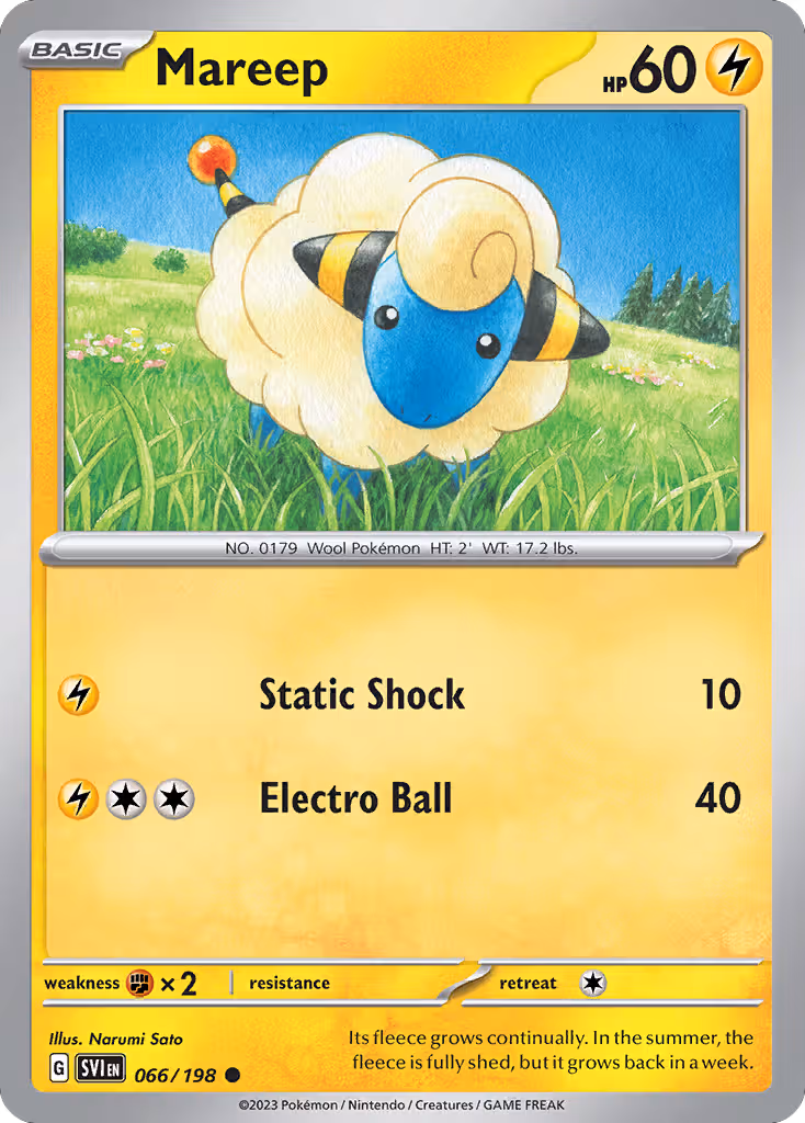 Mareep 66/198 Pokemon card