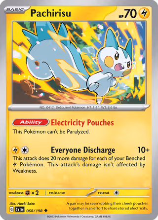 Pachirisu 68/198 Pokemon card
