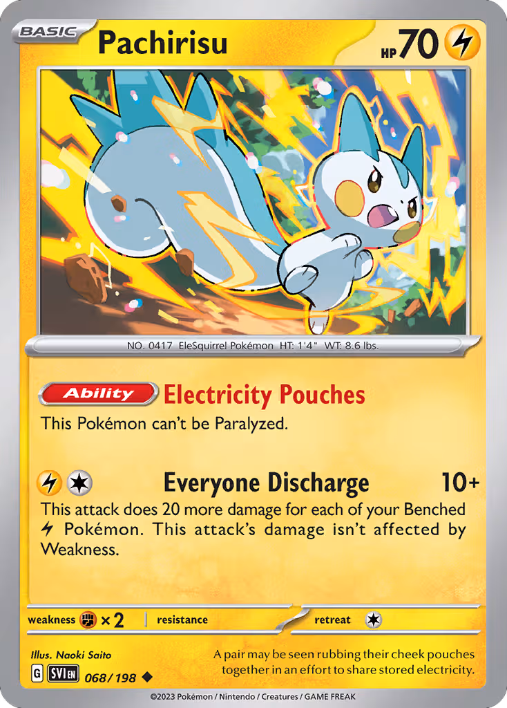 Pachirisu 68/198 Pokemon card