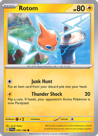 Rotom 70/198 Pokemon card