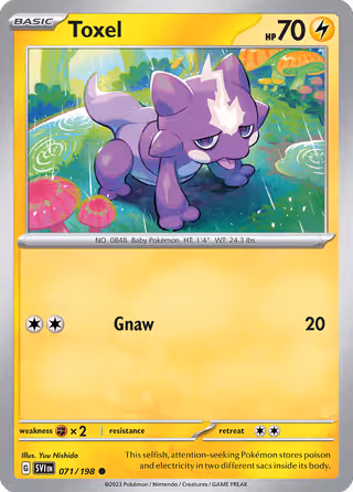 Toxel 71/198 Pokemon card