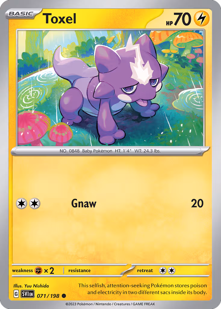 Toxel 71/198 Pokemon card