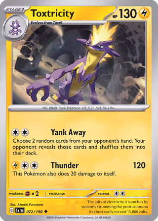 Toxtricity 72/198 Pokemon card