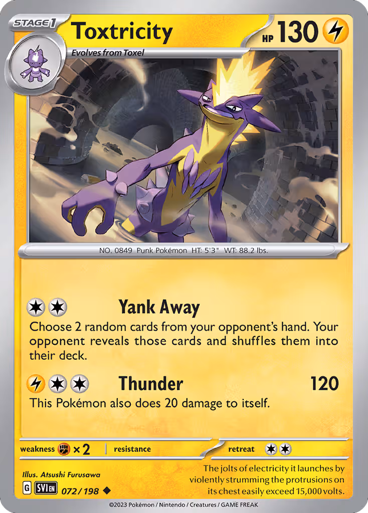 Toxtricity 72/198 Pokemon card