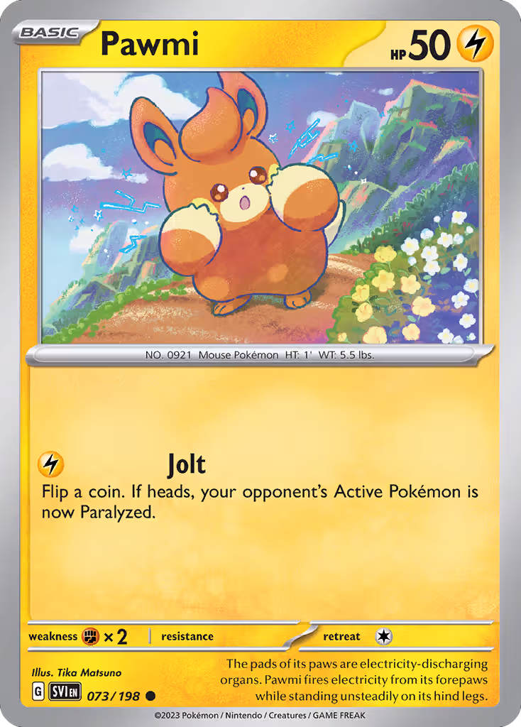 Pawmi 73/198 Pokemon card
