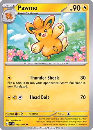 Pawmo 75/198 Pokemon card