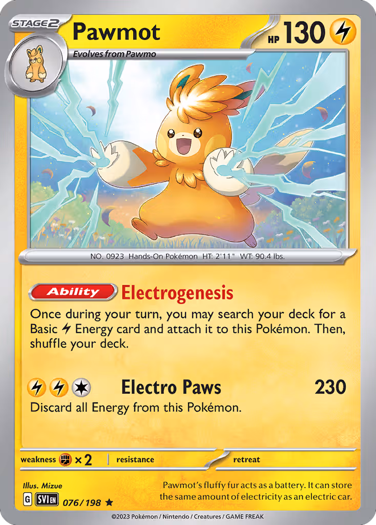 Pawmot 76/198 Pokemon card
