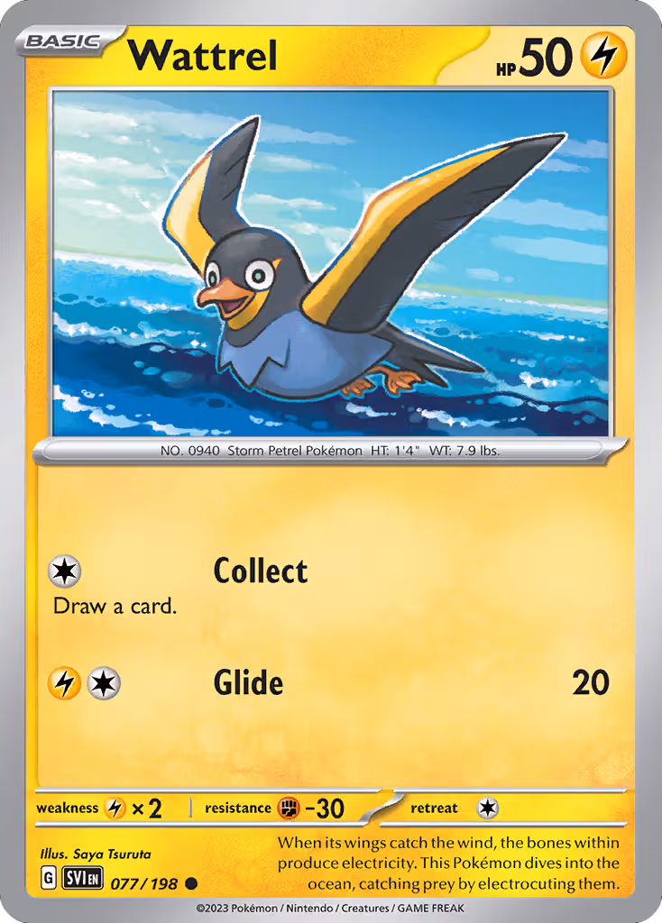Wattrel 77/198 Pokemon card