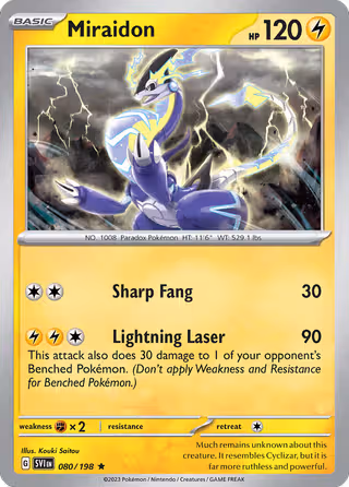 Miraidon 80/198 Pokemon card