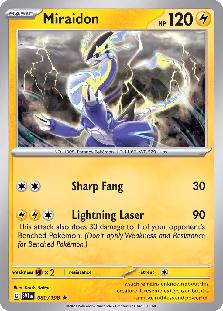 Miraidon 80/198 Pokemon card