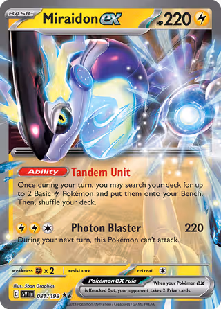 Miraidon ex 81/198 Pokemon card