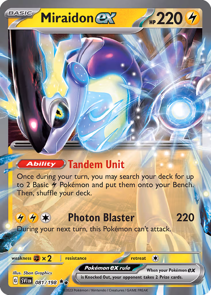 Miraidon ex 81/198 Pokemon card