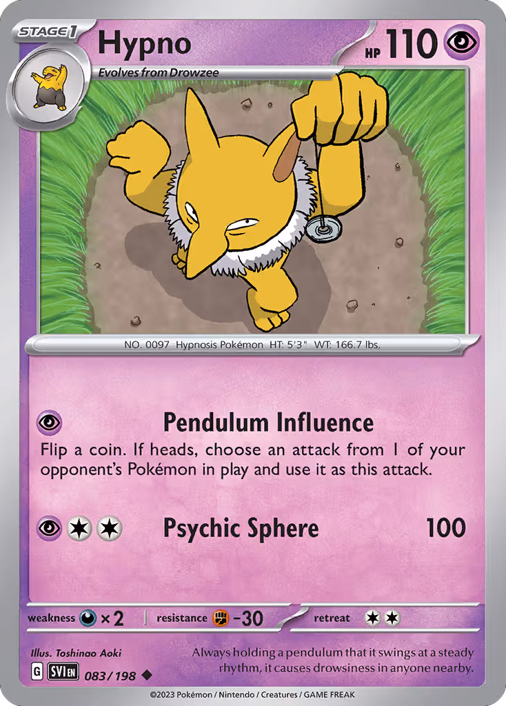 Hypno 83/198 Pokemon card