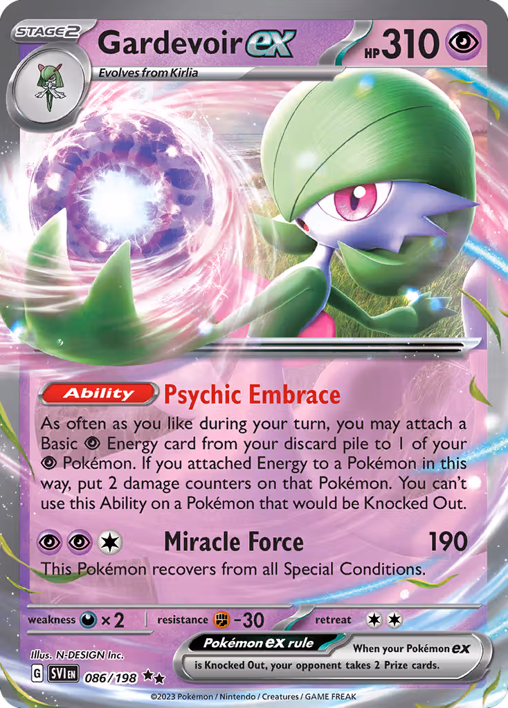 Gardevoir ex 86/198 Pokemon card