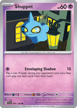 Shuppet 87/198 Pokemon card