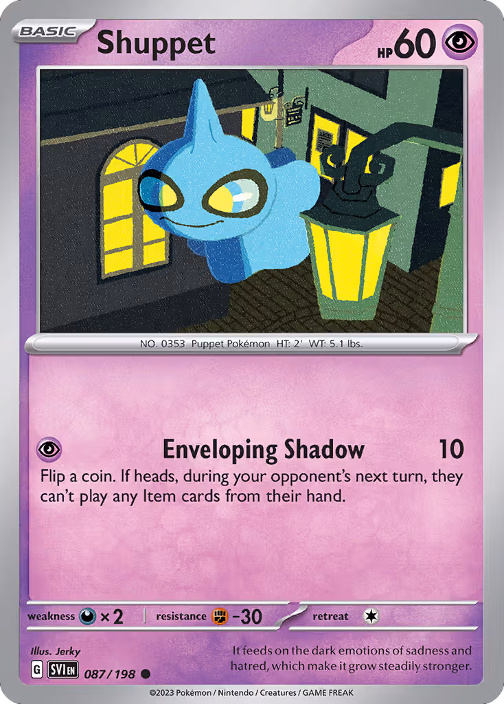 Shuppet 87/198 Pokemon card