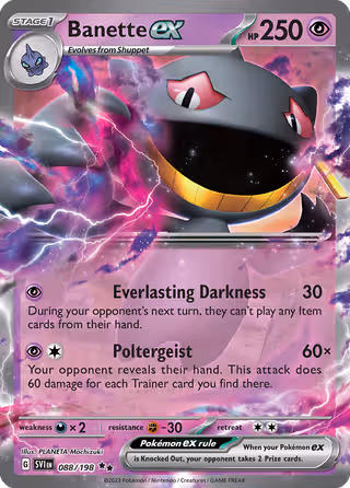 Banette ex 88/198 Pokemon card