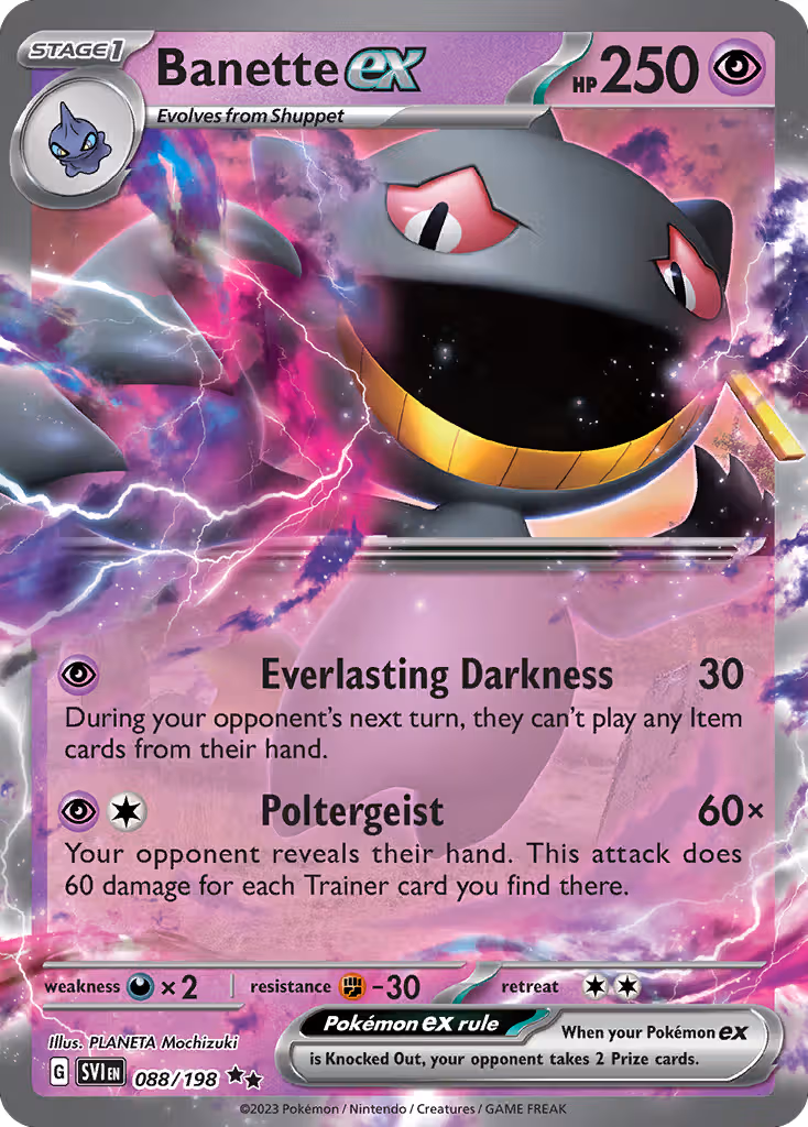 Banette ex 88/198 Pokemon card