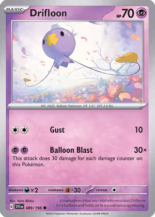 Drifloon 89/198 Pokemon card