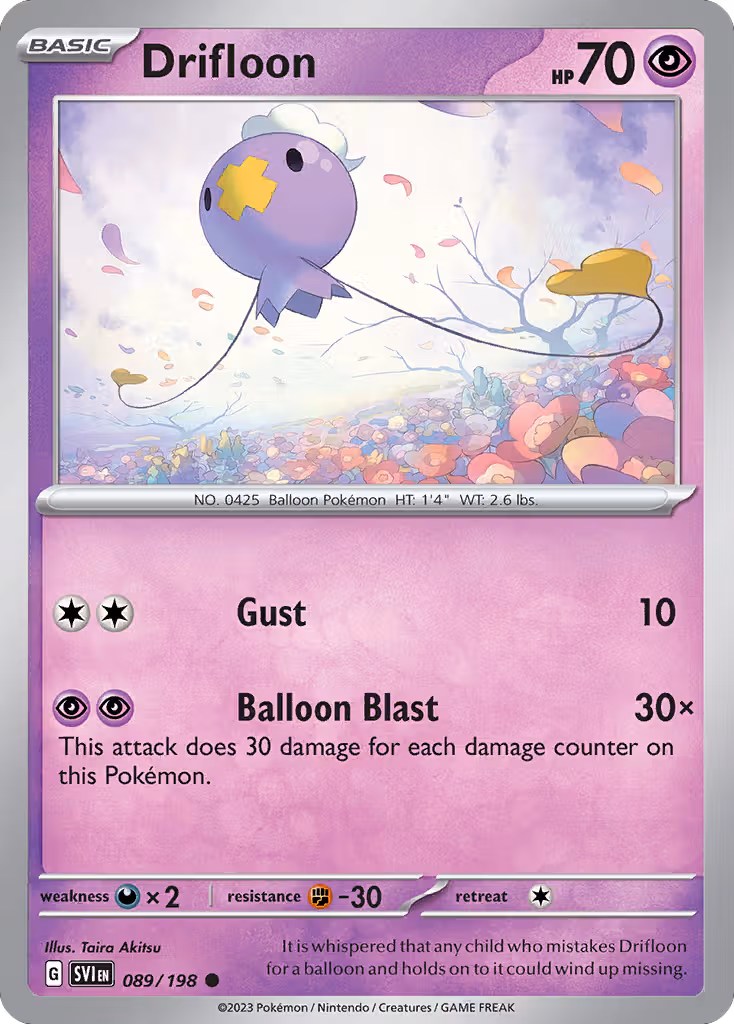 Drifloon 89/198 Pokemon card