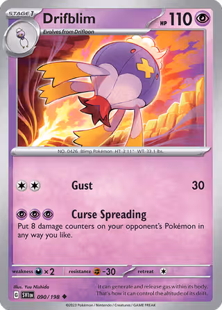 Drifblim 90/198 Pokemon card