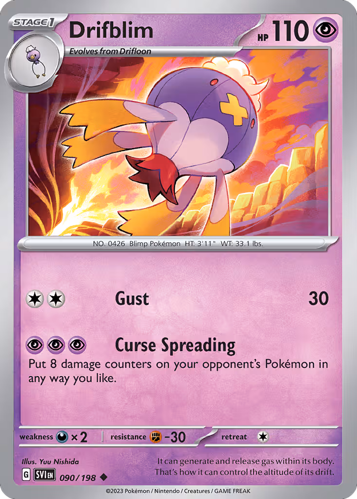Drifblim 90/198 Pokemon card