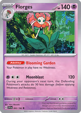 Florges 93/198 Pokemon card